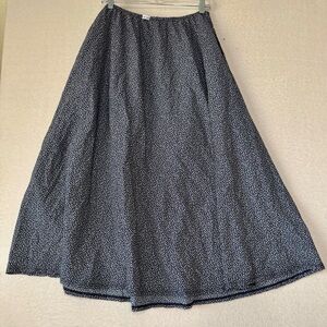 Rat Boi floral maxi skirt black white ditsy boho cottage core flowy 100% cotton